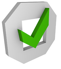 Image showing green 3d checkbox