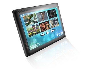 Image showing 3d tablet pc with reflection