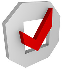 Image showing red 3d checkbox