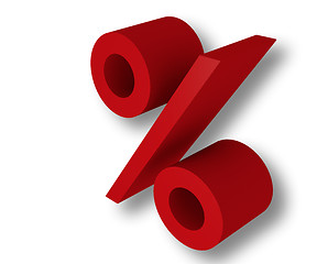 Image showing 3d percent symbol