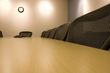 Image showing Chairs in a Row in the Conference Room