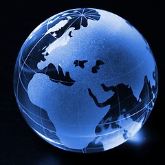 Image showing global business on black