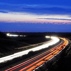 Image showing night traffic motion