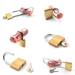 Image showing money and padlock