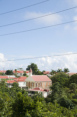 Image showing village with church Saba Dutch Caribbean Netherlands Antilles