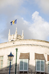 Image showing Parliament building Gothic architecture flag Bridgetown Barbados