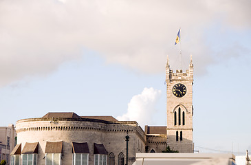 Image showing Parliament building Gothic architecture flag Bridgetown Barbados