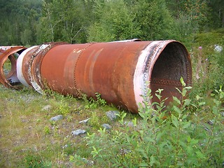 Image showing Rusty pipelines