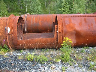 Image showing Rusty pipelines