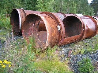 Image showing Rusty pipelines