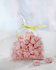 Image showing pink meringue cookies