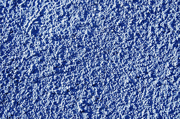 Image showing Blue painted textured walls closeup macro details.