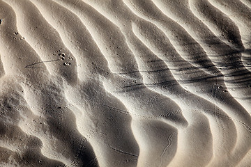 Image showing Wind textures on sand in Sahara