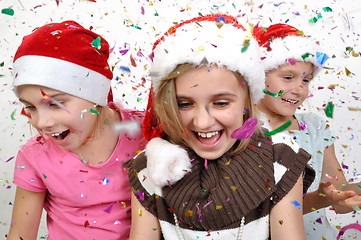 Image showing children celebrating Christmas