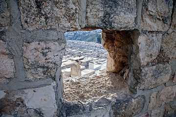 Image showing The Jewish cemetery on the Mount of Olives, in Jerusalem