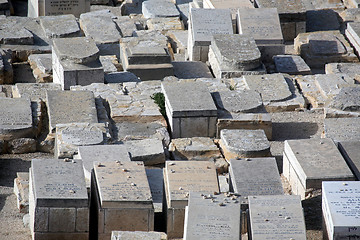 Image showing The Jewish cemetery on the Mount of Olives, in Jerusalem