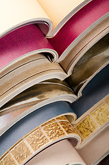 Image showing stack of magazines