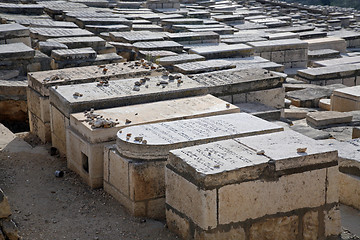 Image showing The Jewish cemetery on the Mount of Olives, in Jerusalem