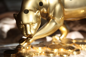 Image showing Golden Jaguar Figurine