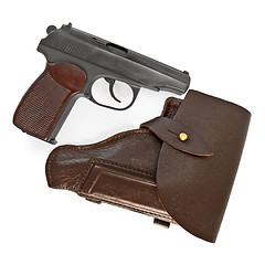 Image showing Holster and pistol