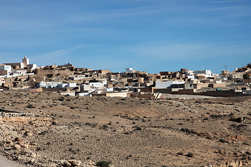 Image showing An Arab village of Matmata in Southern Tunisia in Africa