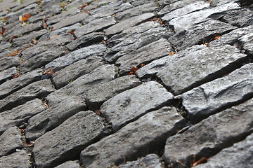 Image showing old street bricks texture