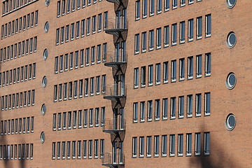 Image showing red bricks speicherstadt texture