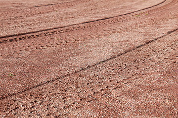 Image showing tracks in the dirt