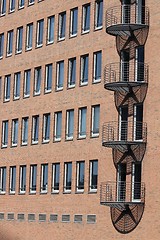 Image showing red bricks speicherstadt texture