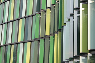 Image showing green modern building fasade