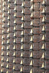 Image showing golden triangles wall texture