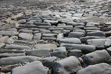 Image showing old street bricks texture