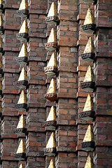 Image showing golden triangles wall texture