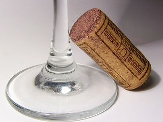 Image showing Cork on glass