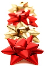 Image showing Decorative gift ribbons close up.