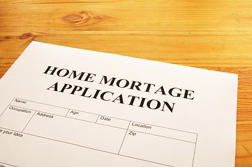 Image showing home mortage application