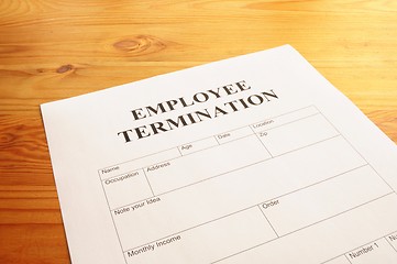 Image showing employee termination