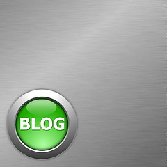 Image showing green blog button