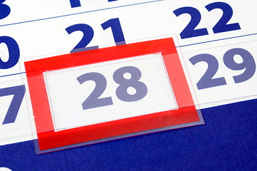 Image showing 28 calendar day