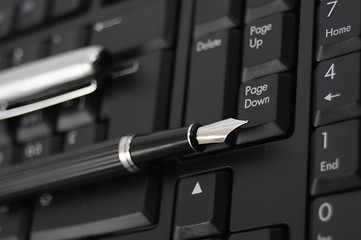 Image showing pen and keyboard