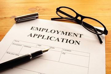 Image showing employment application