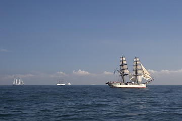 Image showing Tall ship in the sea