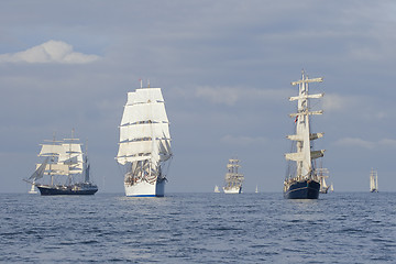 Image showing Parade of sail