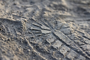 Image showing tracks in the dirt