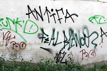 Image showing german graffiti tags
