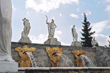 Image showing Peterhof. Cascade Golden hill.