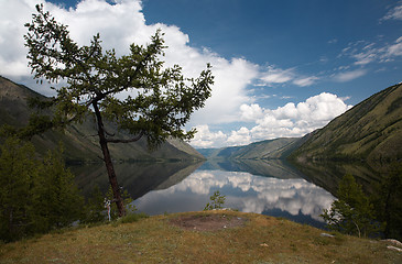 Image showing View on Siberian mountain  Lake