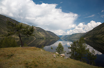 Image showing View on mountain Lake