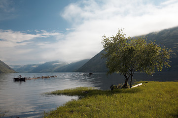 Image showing View on mountain Lake