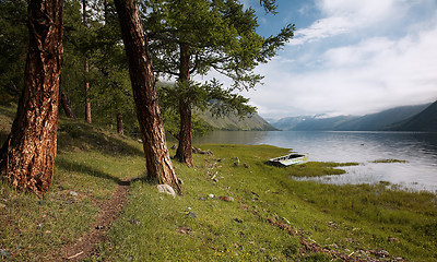 Image showing Path near lake